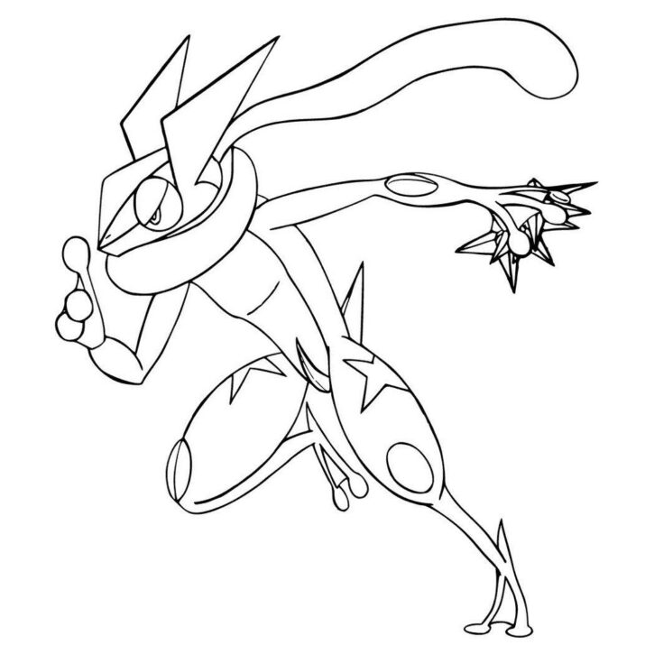 Pokemon Greninja Coloring Sheets