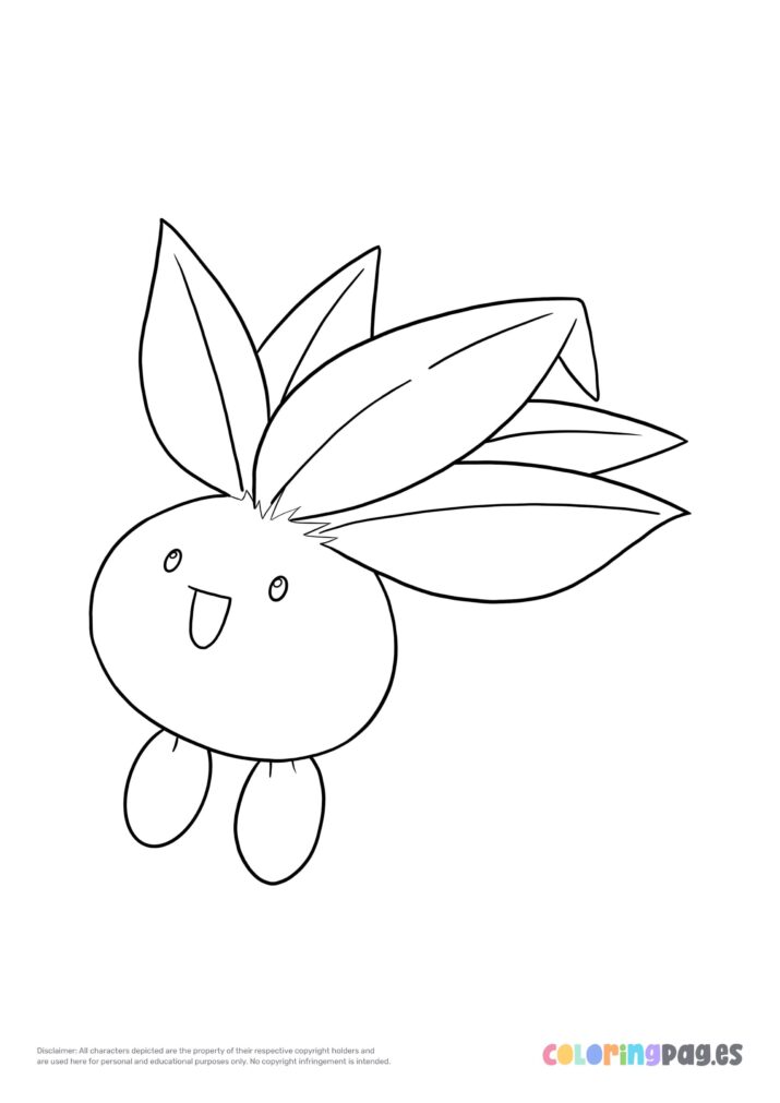 Pokémon Oddish coloring page