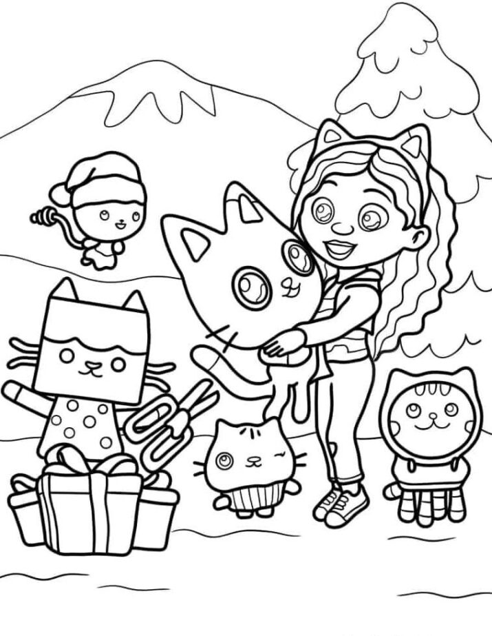 110+ Gabby’s Dollhouse Coloring Pages 48 - HappyAllKids.com