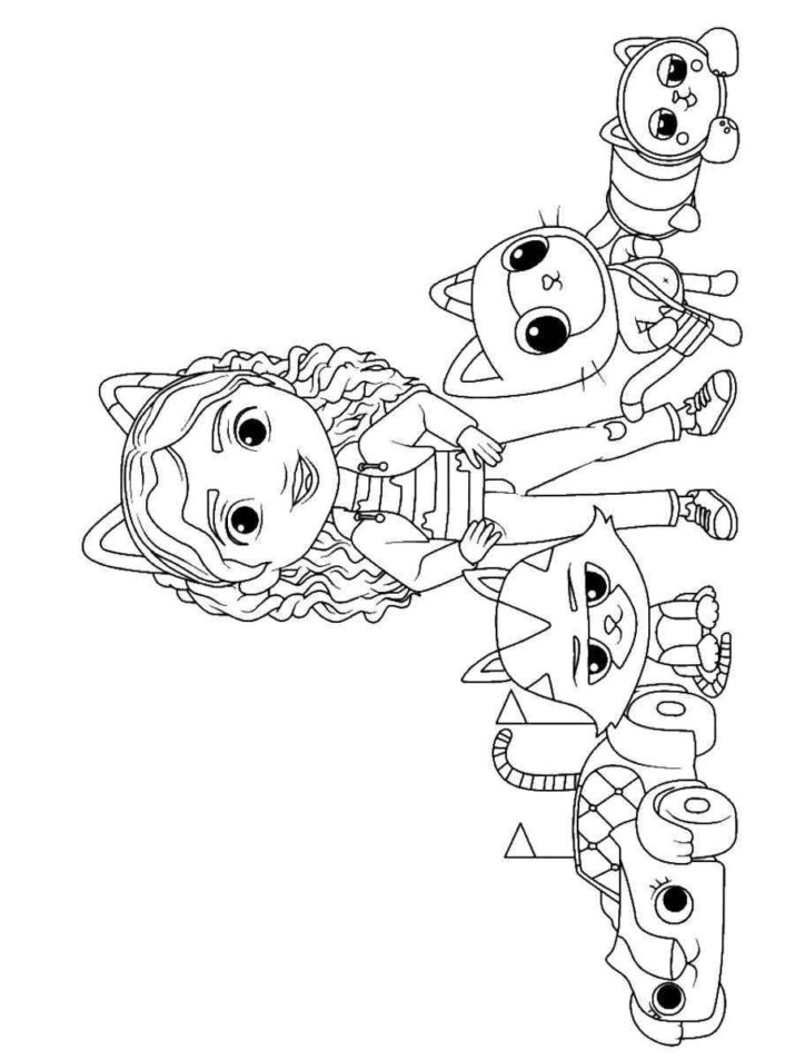 110+ Gabby’s Dollhouse Coloring Pages 51 - HappyAllKids.com