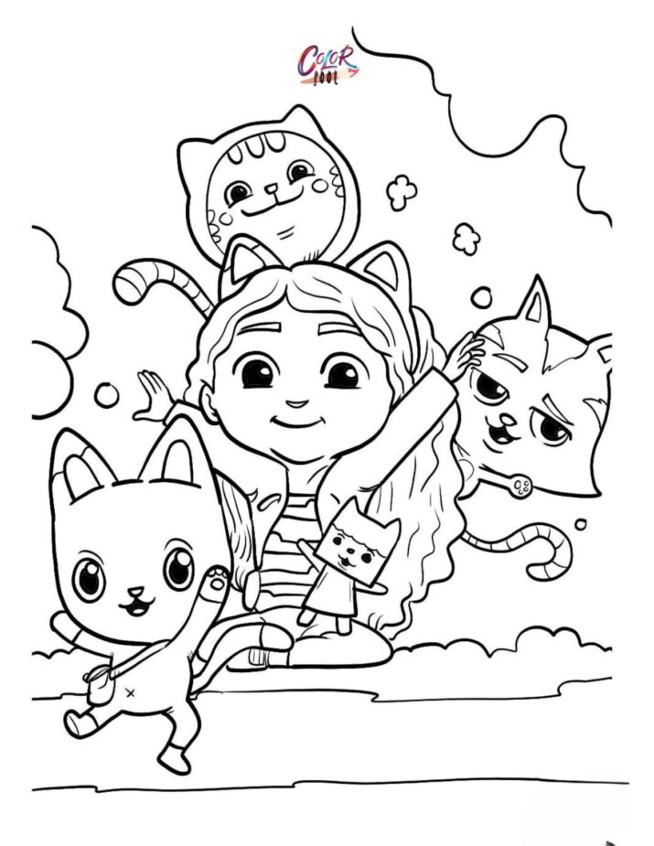 30+ Gabby’s dollhouse coloring pages free PDF printables