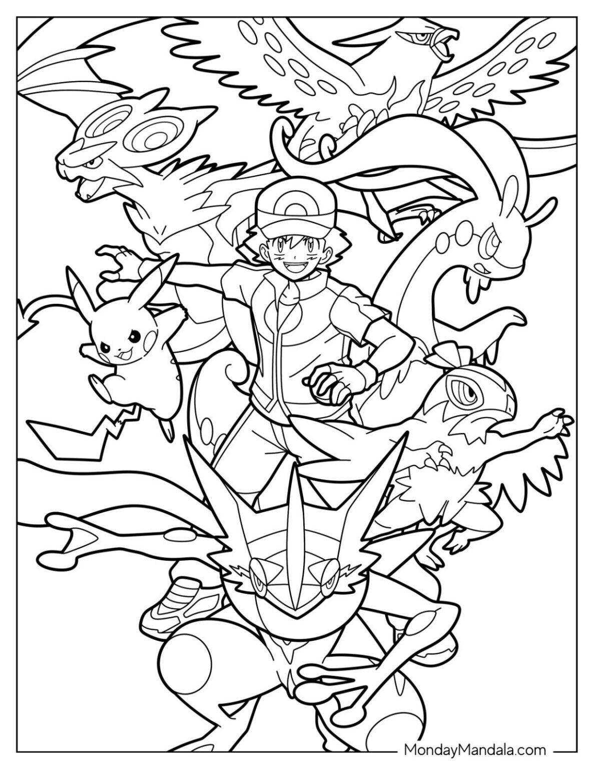 20 Ash Ketchum Coloring Pages (Free PDF Printables) - HappyAllKids.com