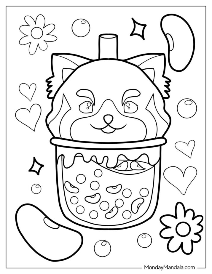 20 Boba Tea Coloring Pages (Free PDF Printables)