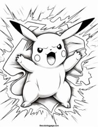 25 Pikachu Coloring Pages for kids - Free Download