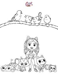 30 Gabby’s dollhouse, coloring pages (free PDF printables)