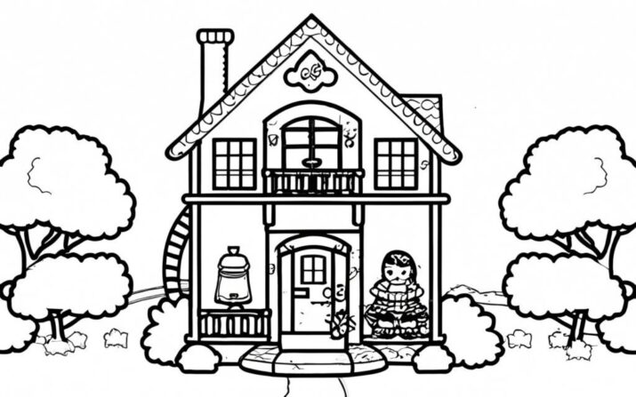 30 Gabby’s dollhouse movie toon coloring pages sheets