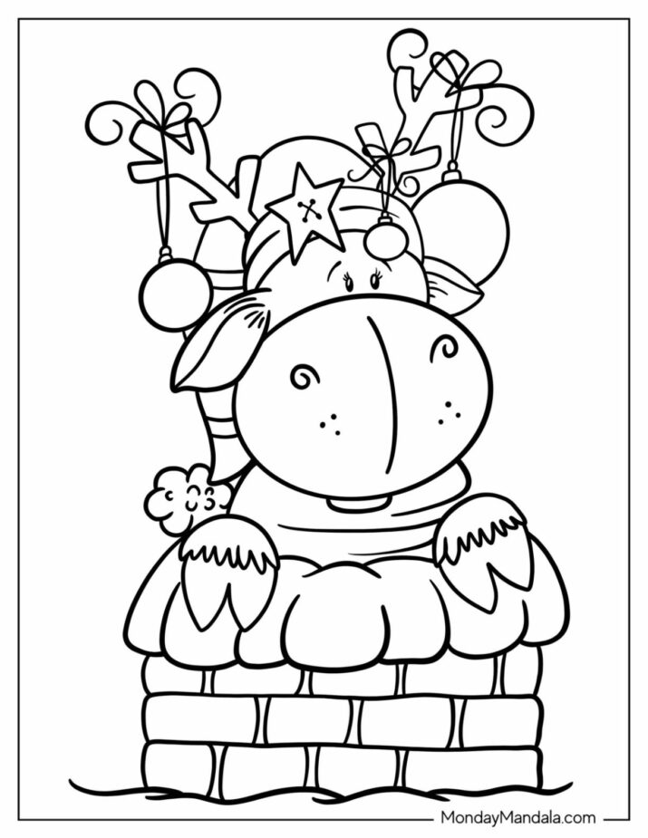 32 Christmas Coloring Pages For Adults (Free Printables)