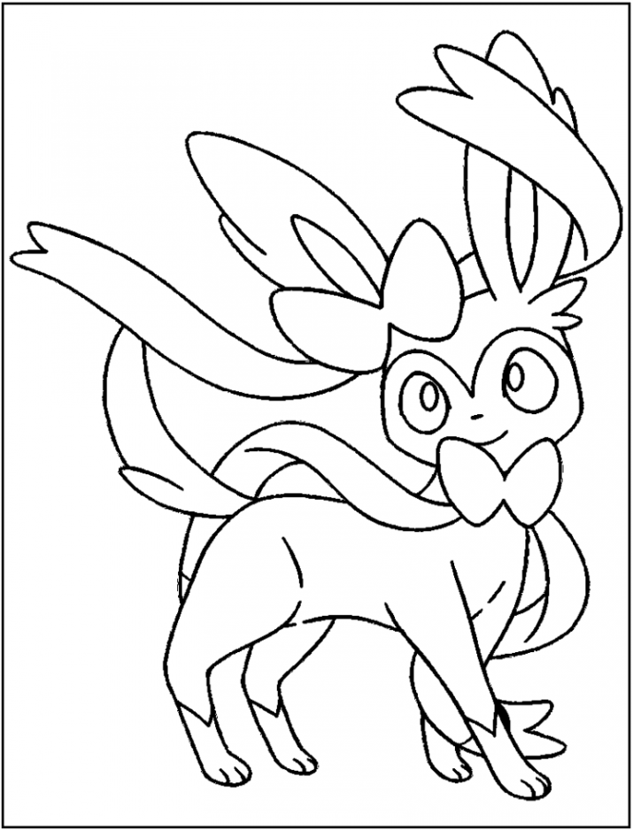 60 Printable Sylveon Pokemon Coloring Pages 23 - HappyAllKids.com