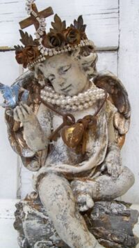 Angel Cherub Statue Elaborate Hand Made Crown Embellished | Etsy