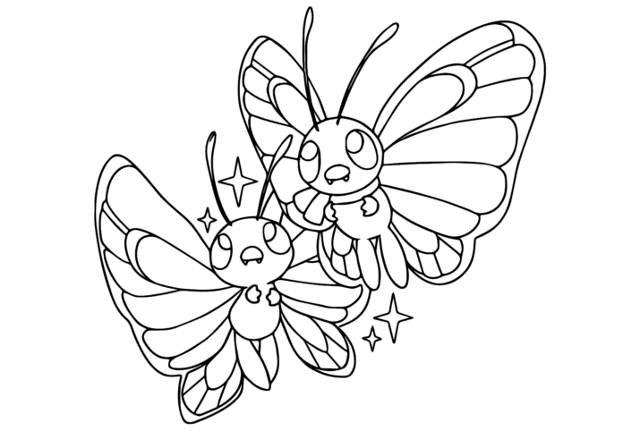 Butterfree Coloring Page Free - Free Printable Coloring Pages