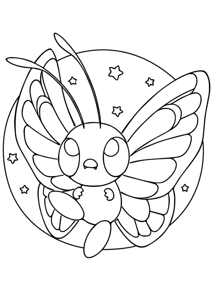 10 Majestic Butterfree Pokémon Coloring Pages to Color