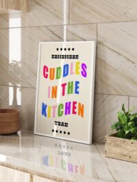 Cuddles In The Kitchen Poster - A2