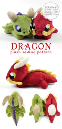 Dragon Plush sewing pattern