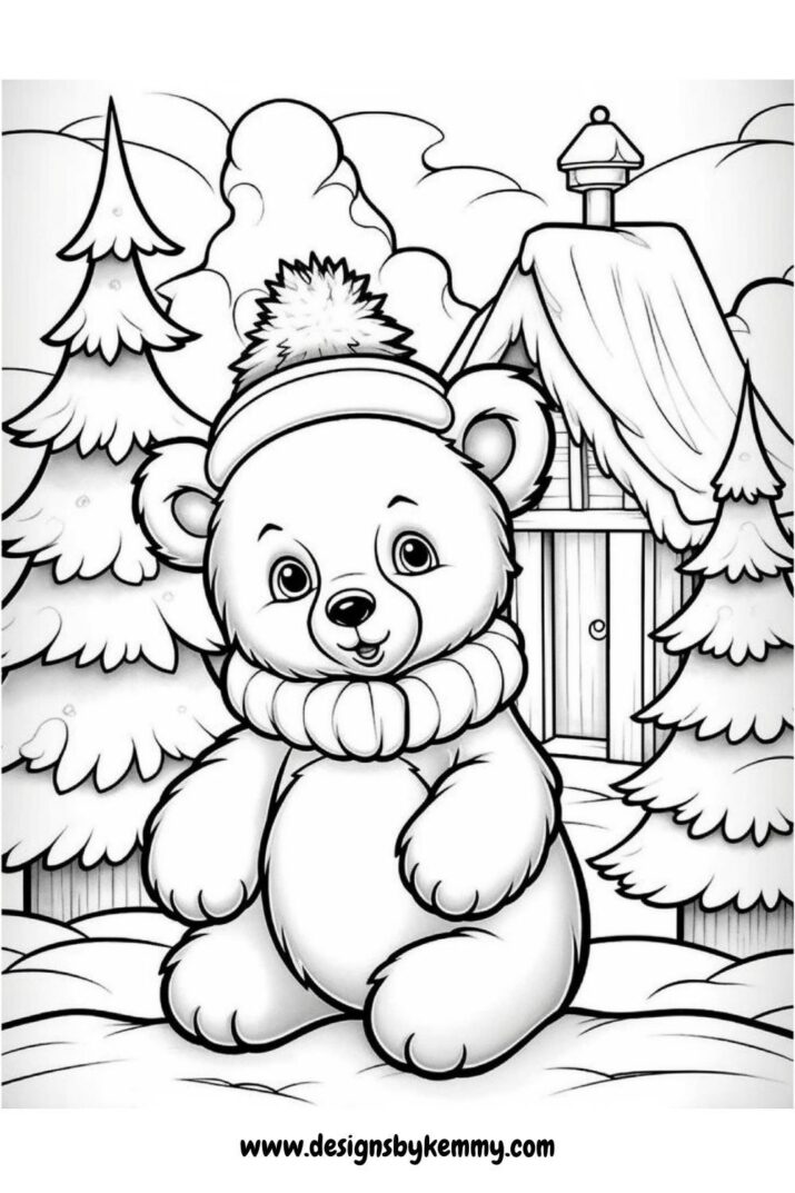 Free Christmas Animal Coloring Pages