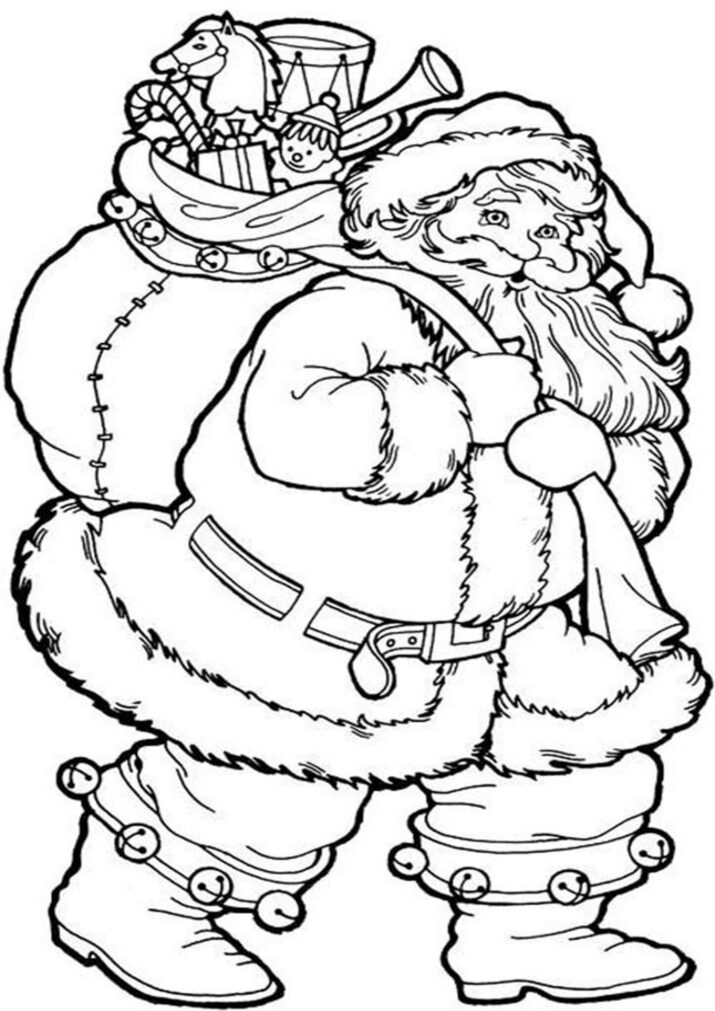 Free Printable Santa Coloring Pages For Kids