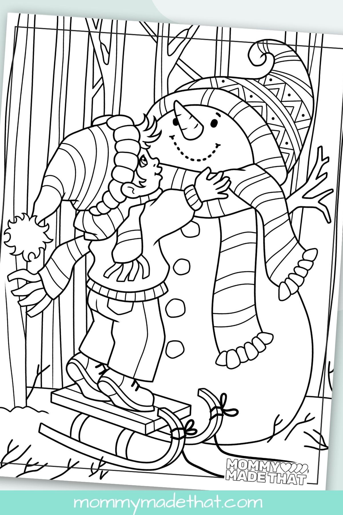 Frosty the Snowman Coloring Page - HappyAllKids.com