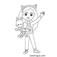 Gabby And Pandy Paws Coloring Page : Print