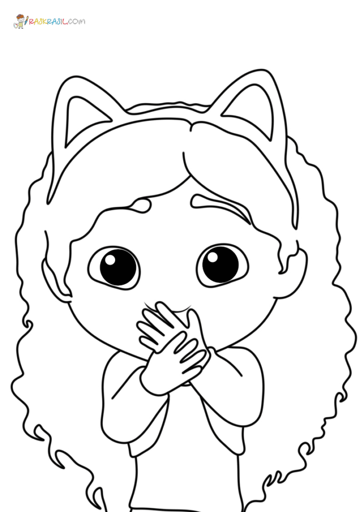 Gabby Worried Coloring Page - Free Printable Coloring Pages