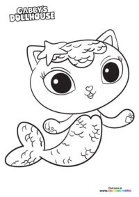 Mercat Gabby's Dollhouse Coloring Pages  At Coloringsheets