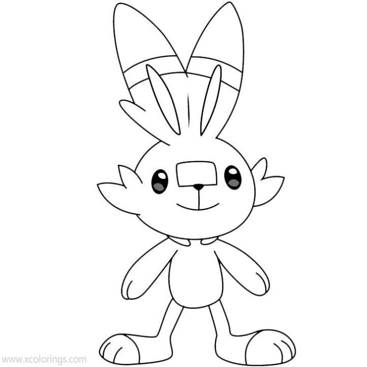 Pokemon Scorbunny Coloring Pages - XColorings.com