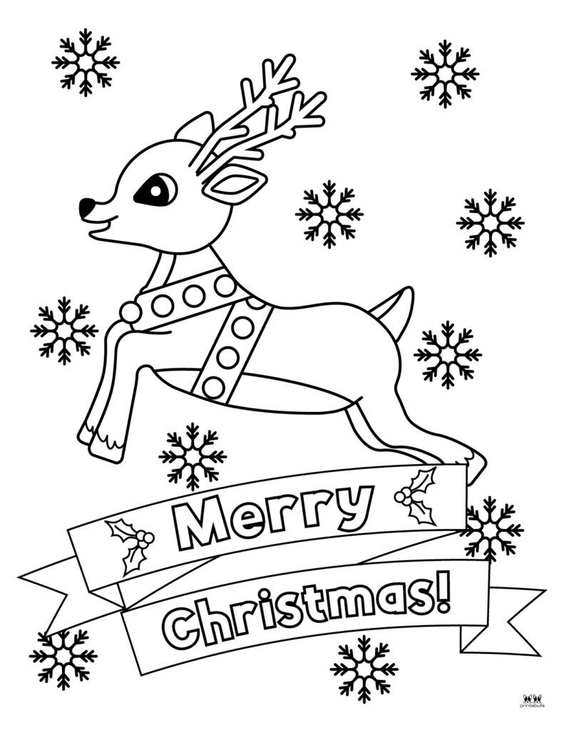 Reindeer Coloring Pages - 30 FREE Printable Pages | Printabulls ...