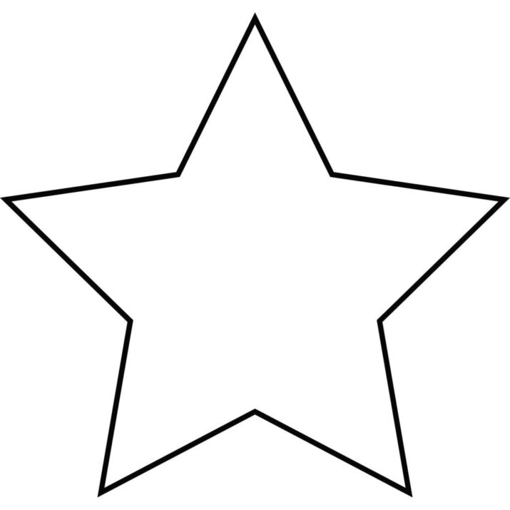 5 Pointed Star Template Free Printable (Small, Medium, Large)