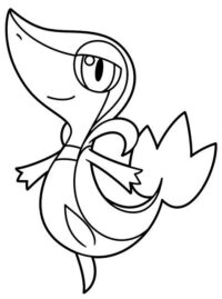 Coloring Pages For Kids Pokemon Snivy  At Diycoloringpage