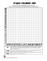 Dragon Grid Coloring Page | Woo! Jr. Kids Activities : Children's Publishing