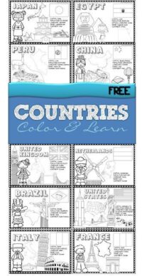 FREE 18 Countries of the World Book - Thrifty Homeschoolers