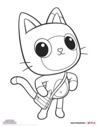 Gabby Cat Coloring Pages Free  At Coloringsheets