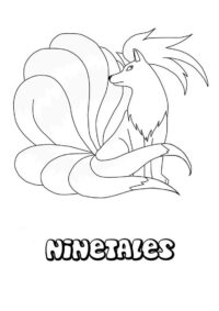 Ninetails Pokemon Coloring Pages | BubaKids.com