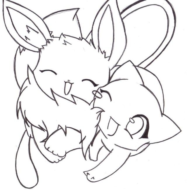 Eevee Coloring Pages - HappyAllKids.com