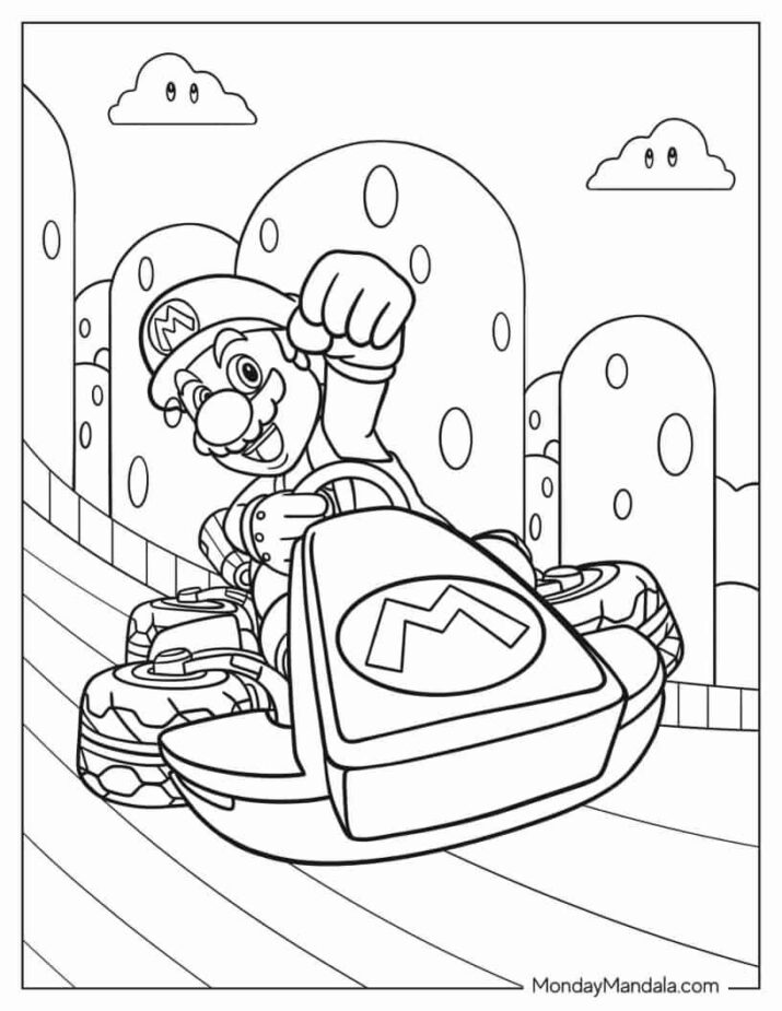 34 Mario Kart Coloring Pages (Free PDF Printables)