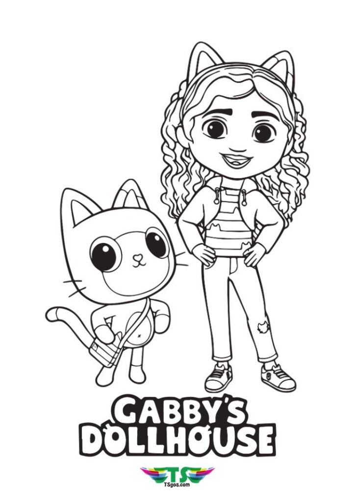 60 Printable Gabby’S Dollhouse Colouring Pages 57 - HappyAllKids.com