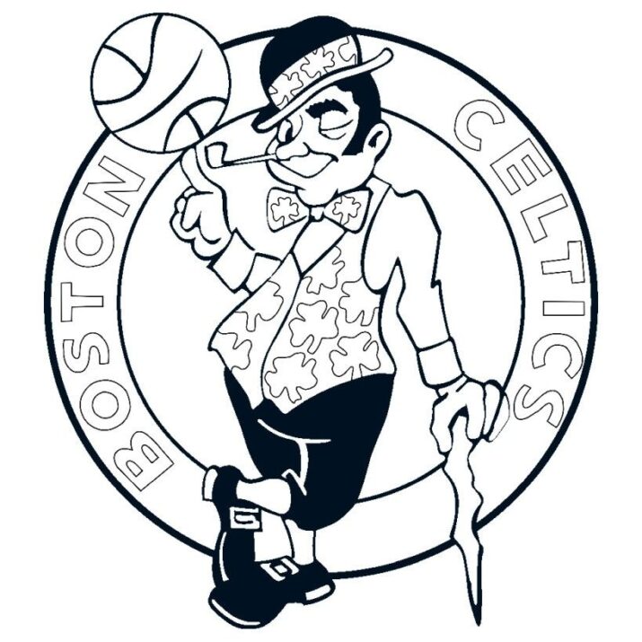 Boston Celtics logo coloring page - Free coloring pages