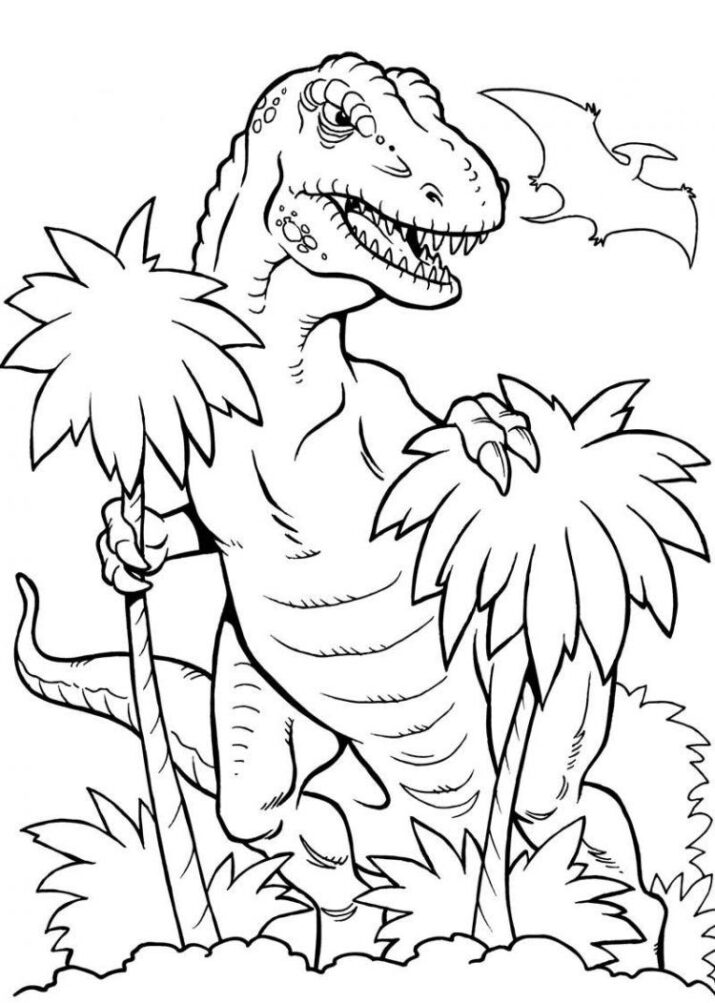 Desenho de dinossauro para colorir - Blog Ana Giovanna