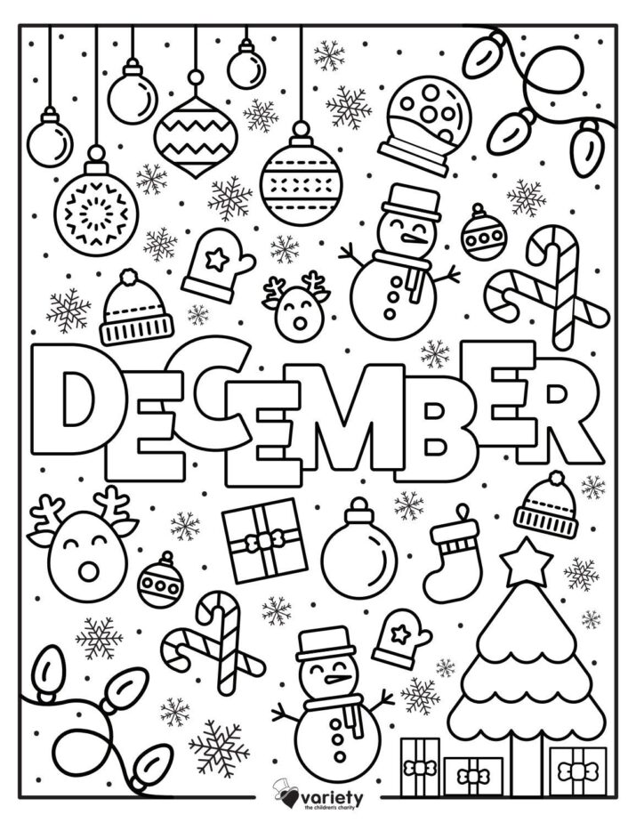 Free December Coloring Page