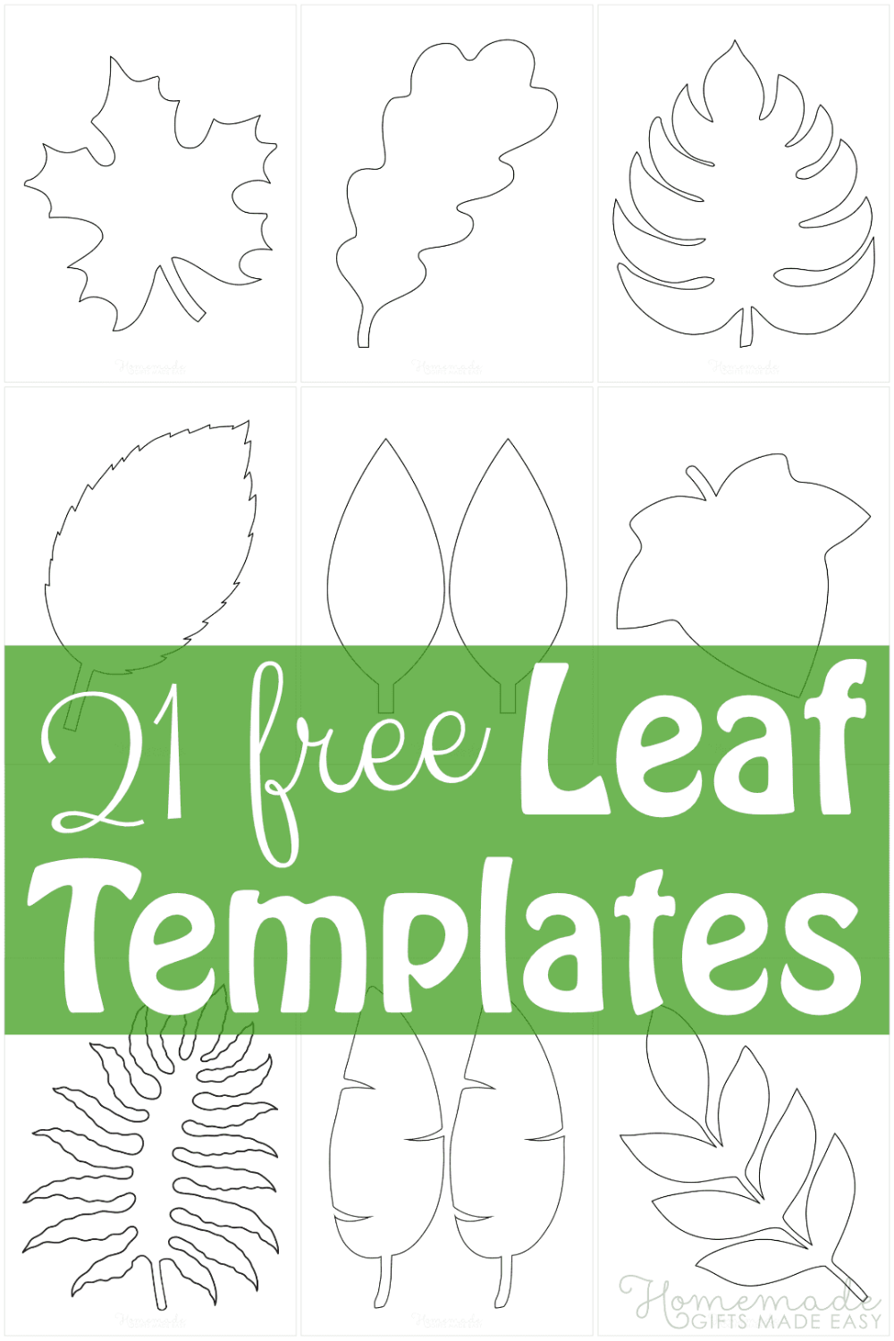 Free Leaf Templates - Printable Leaf Outlines for Kids Crafts ...