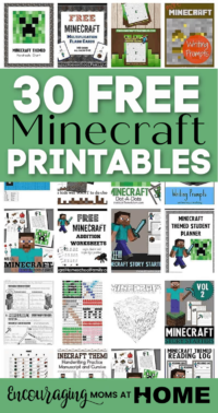 Free MInecraft Printables and Minecraft Worksheets