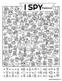 Free Printable I Spy Pokémon Activity - Paper Trail Design | Coloring for Kids