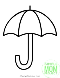 Free Printable Umbrella Template