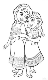 Frozen Anna Elsa Coloring Pages