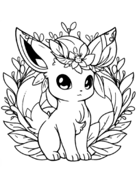 Glaceon Leafeon Coloring Page - Lol Coloring Pages