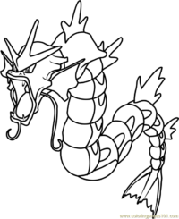 Gyarados Pokemon Coloring Page for Kids - Free Pokemon Printable Coloring Pages Online for Kids - ColoringPages101.com | Coloring Pages for Kids