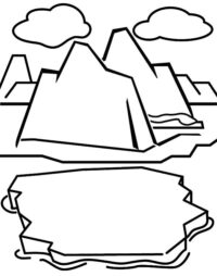 Iceberg Cracking Coloring Pages