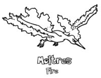 Legendary Pokemon Moltres Coloring Pages arttherapycoloringpage🐾