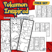 Pokemon Bookmarks to Color