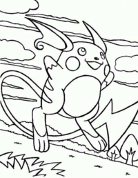 Pokemon Coloring Pages Raichu