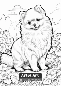 Pomeranian Coloring Page