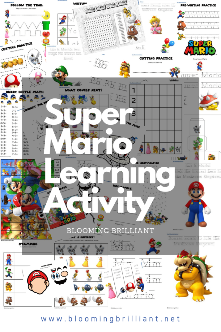 Super Mario Learning Activity Pack: 30+ Pages of Educational Fun!